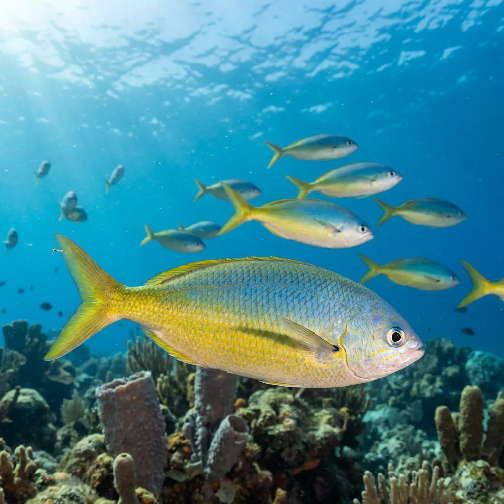 Yellow and blueback fusilier