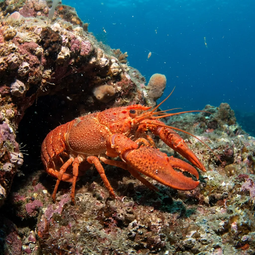 Hawaiian red reef lobster